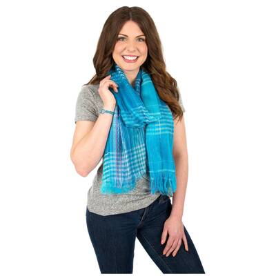 Dreaming Colors Hand-Loomed Scarf & Bracelet Set - Red