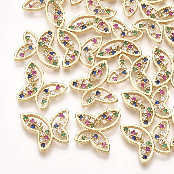 Brass Cubic Zirconia Cabochons