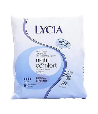 Lycia Ultra Thin Night Pads With Wings X 10
