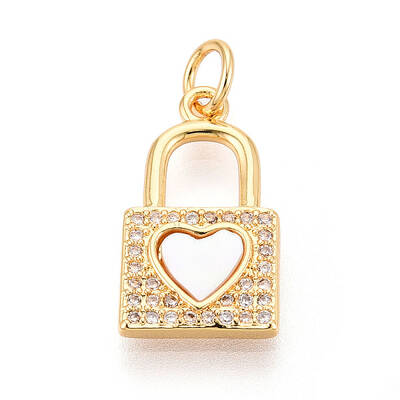 Brass Micro Pave Clear Cubic Zirconia Pendants