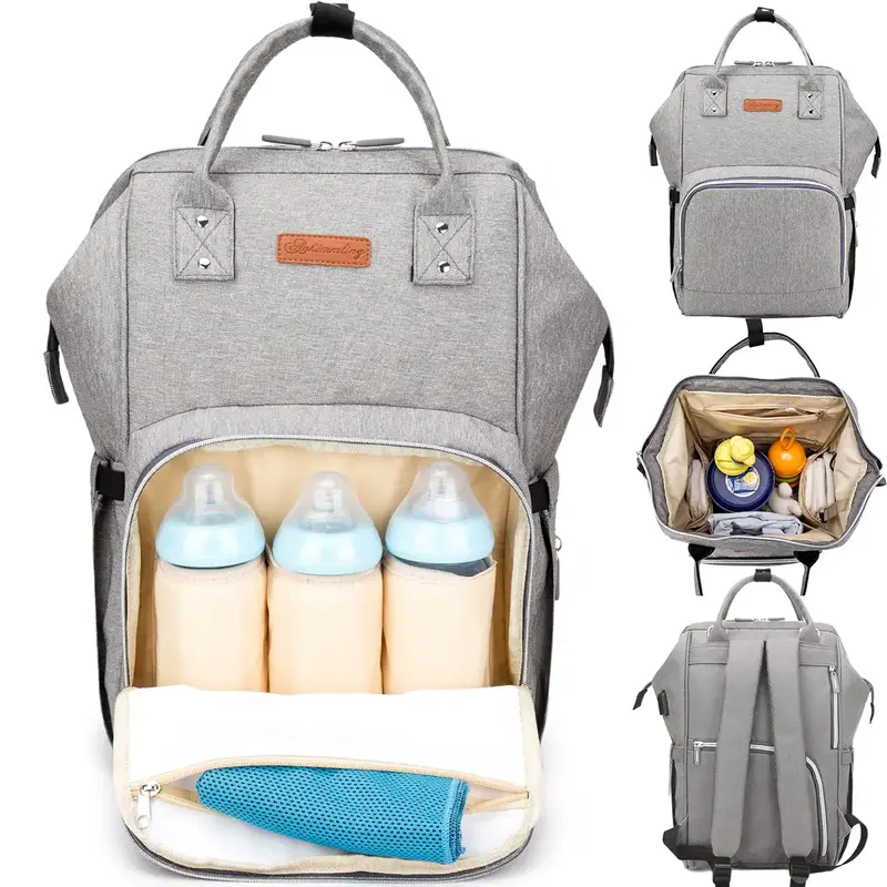 MomMed Diaper Bag Backpack, Multifunction Travel Back Pack Maternity Baby Changing Bags, Large Capacity, Waterproof and Styli...