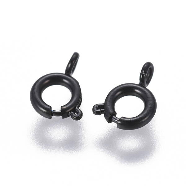 304 Stainless Steel Smooth Surface Spring Ring Clasps