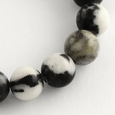 Round Natural Zebra Jasper Beads Strands