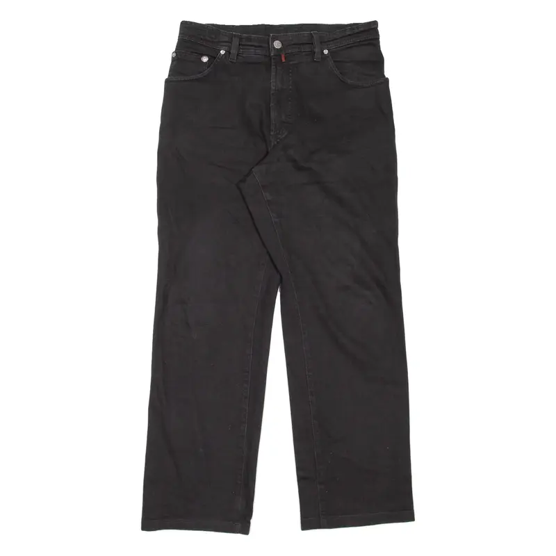 PIERRE CARDIN Mens Jeans Black Relaxed Straight W30 L30
