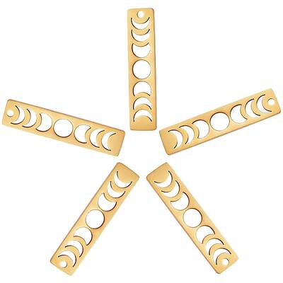 5Pcs 201 Stainless Steel Pendants