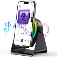 GIM Wireless Induction Audio Bluetooth Speaker, Cellphone Holder,Mobile Tablet Stand with Colorful Ambient Light,Gifts for Fr...