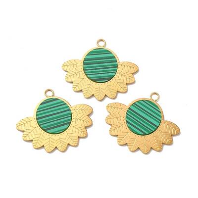 Synthetic Malachite Pendants