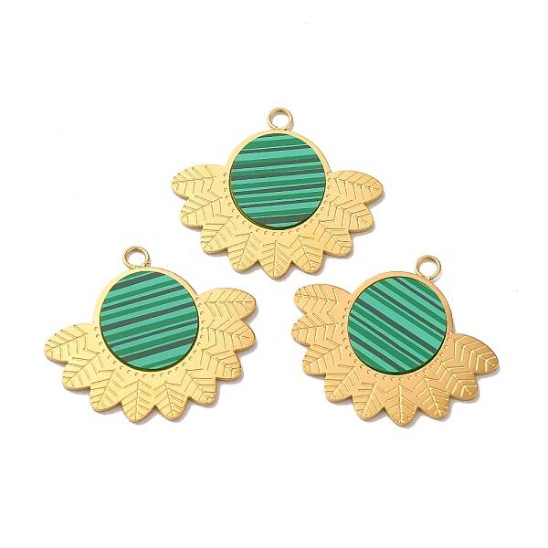 Synthetic Malachite Pendants