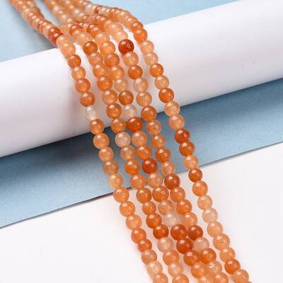 Natural Red Aventurine Bead Strands