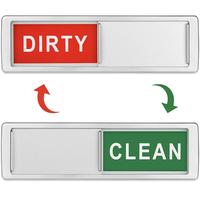 Dishwasher Clean Dirty Magnetic Slider Sign, 1 Count Stainless Steel Dishwasher Magnet, Washing Machine Clean Dirty Sign Indi...