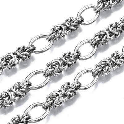 Tarnish Resistant 304 Stainless Steel Byzantine Chains