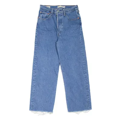 LEVI'S Ribcage BIG E Womens Jeans Blue Relaxed Straight W28 L24