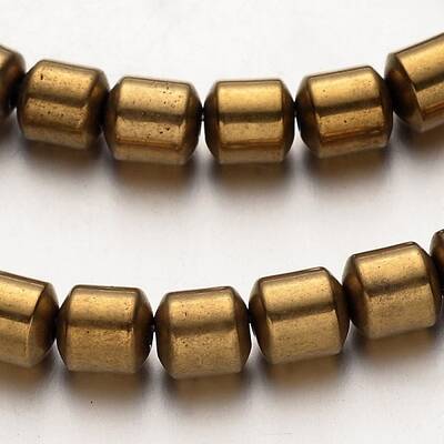 Electroplate Non-magnetic Synthetic Hematite Bead Strands