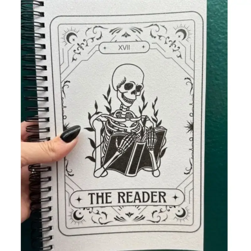 Reading Journal - glitter cover - reviews and challenges - pink aesthetic or tarot style