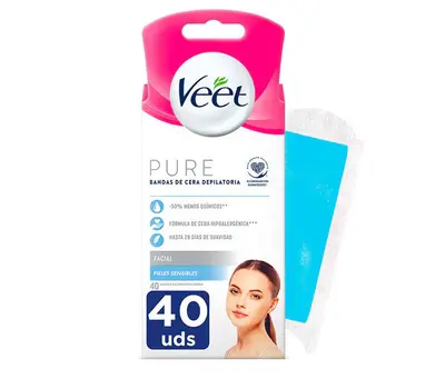 Strisce depilatorie Veet Pure viso Sensitive Skin 40 U
