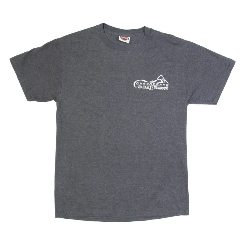HARLEY DAVIDSON Darlington MD Mens Biker T-Shirt Grey USA M