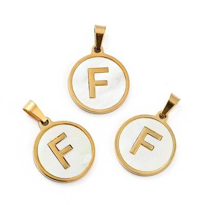 PVD Vacuum Plating 304 Stainless Steel with White Shell Pendants