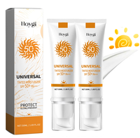 Sunscreen to prevent sunburn and tanning, Universal Tinted Face Moisturizer Sunscreen, SPF 50 PA+++ Outdoorfun Facial Daily R...