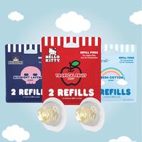 Sanrio Fragrance Scent Pod Refills for Hello Kitty & Friends Air Fresheners - 2 Scented Pods, Aroma Therapy, Air Freshener So...