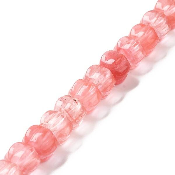 Cherry Quartz Glass Beads Strands