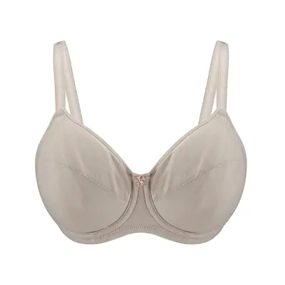 Ivory-Underwired Silk & Organic Cotton Full Cup Bra with removable paddings | Size: 36D | Color: Ivory