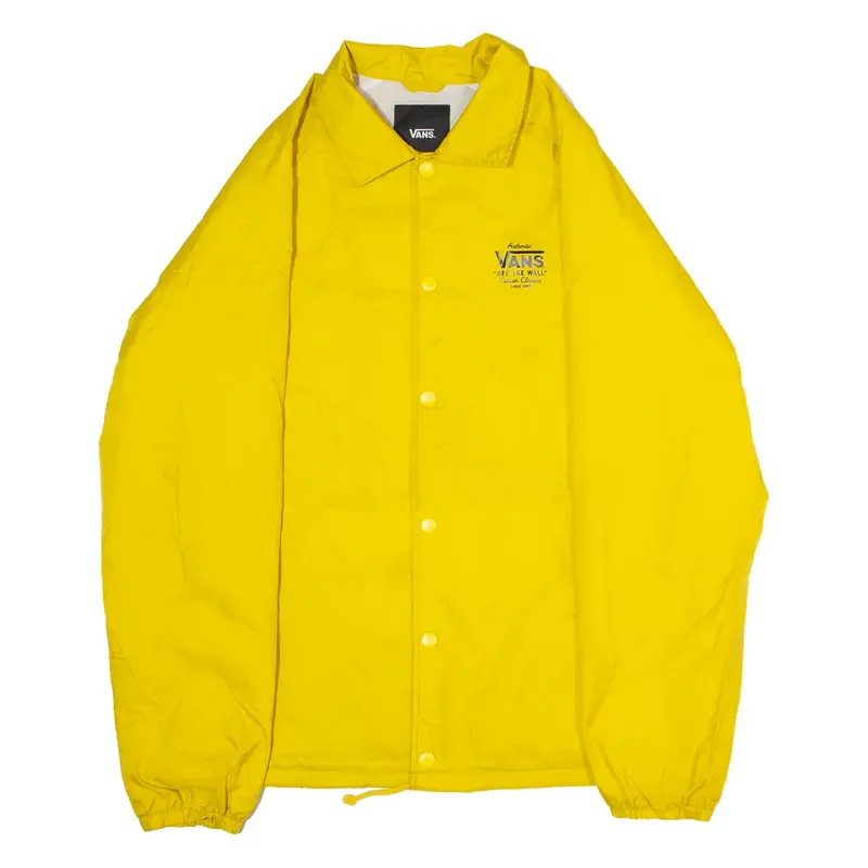 VANS Mens Coach Jacket Yellow Nylon L
