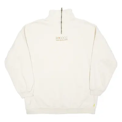 SWITCHER Womens Sweatshirt Beige 1/4 Zip XL