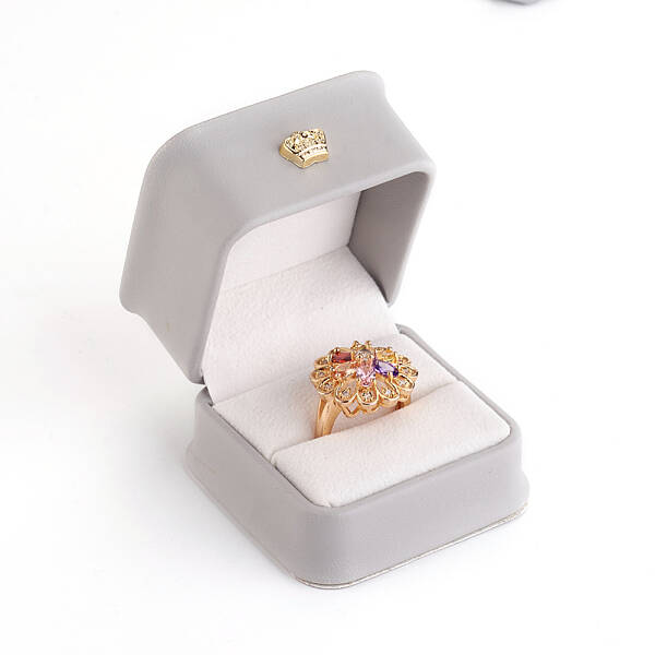 PU Leather Ring Gift Boxes