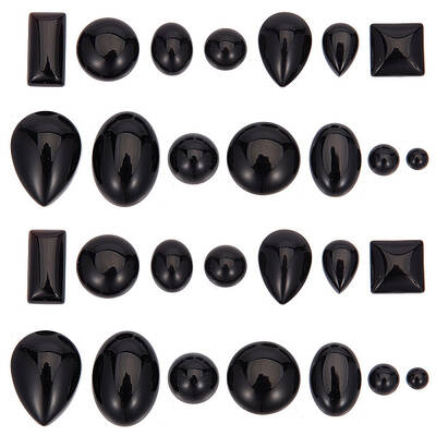 28Pcs 14 Styles Natural & Synthetic Mixed Gemstone Cabochons