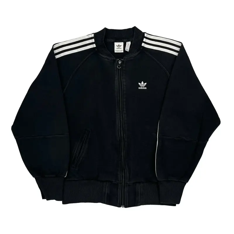 Adidas Zip Up - Small Black Cotton Blend