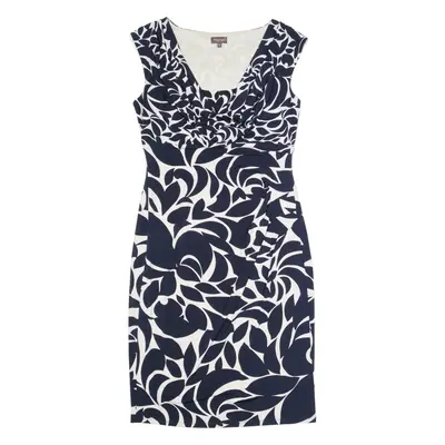 MONSOON Womens Pencil Dress Blue Floral Sleeveless Knee Length UK 12