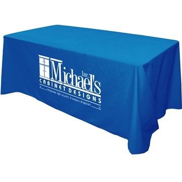 1 Custom Flat 3-sided Table Cover - fits 6 foot standard table: ...