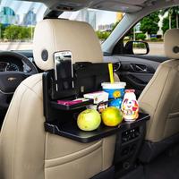 Black multifunctional folding food tray rack in the back seat of the car, portable car dining table, easily solving dining, b...