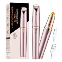 Electric Eyebrow Trimmer, Electric Face Hair Remover, Rechargeable Flawless Brows Remover for Women with LED Light for Instan...