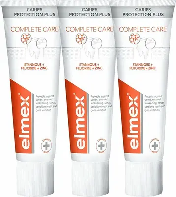 Elmex Toothpaste Trio Caries Protection Plus Complete Care Trio 75 ml
