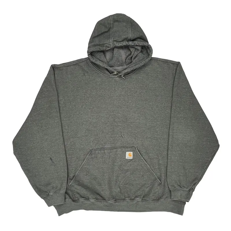 Carhartt Hoodie - 2XL Grey Cotton Blend