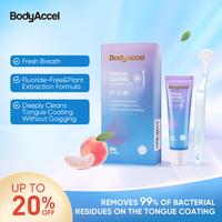 BodyAccel Tongue Cleaning Gel & Tongue Brush, for Cleaner Mouth Reduce Bad Breath, Gentle Oral Care Tool, Tongue Cleaner-max