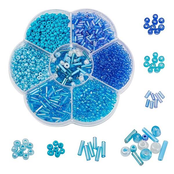 7 Style Baking Paint & Transparent & Trans & Ceylon Glass Seed Beads