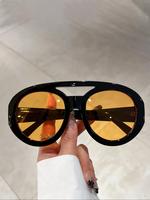 New women Glasses Large Frame Double Brige Round Fashion Personality Trend Retro Glasses Suitable Daily Travel Wear Decoratio...