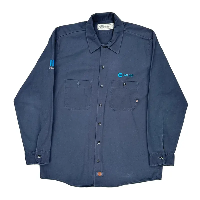 Dickies Shirt - Large Grey Cotton