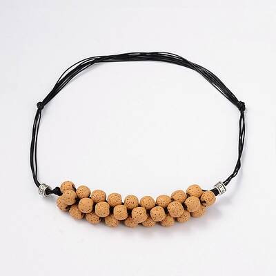 (Jewelry Parties Factory Sale)Lava Rock Beaded Necklaces