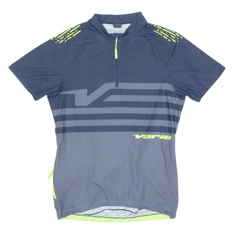 VARIO Cycling Mens Jersey Blue High Neck L