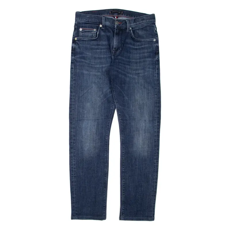 TOMMY HILFIGER Womens Jeans Blue Slim Straight W28 L30