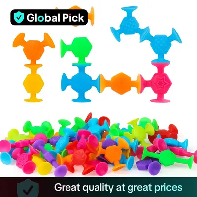 Colorful Silicone Suction Cup Toy (40pcs/set), Creative Stress Relief Toy, Imagination Inspire Toy, Sensory Toy
