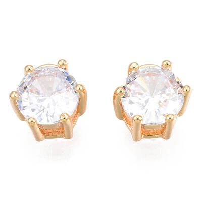 Brass Inlaid Cubic Zirconia Charms