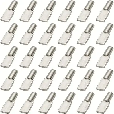 Shelf Pins Kit, 5mm Spoon Shaped Nickel Plated Shelf Support Nails, Furniture Shelf Support Partitions, Cabinet Shelf Support...