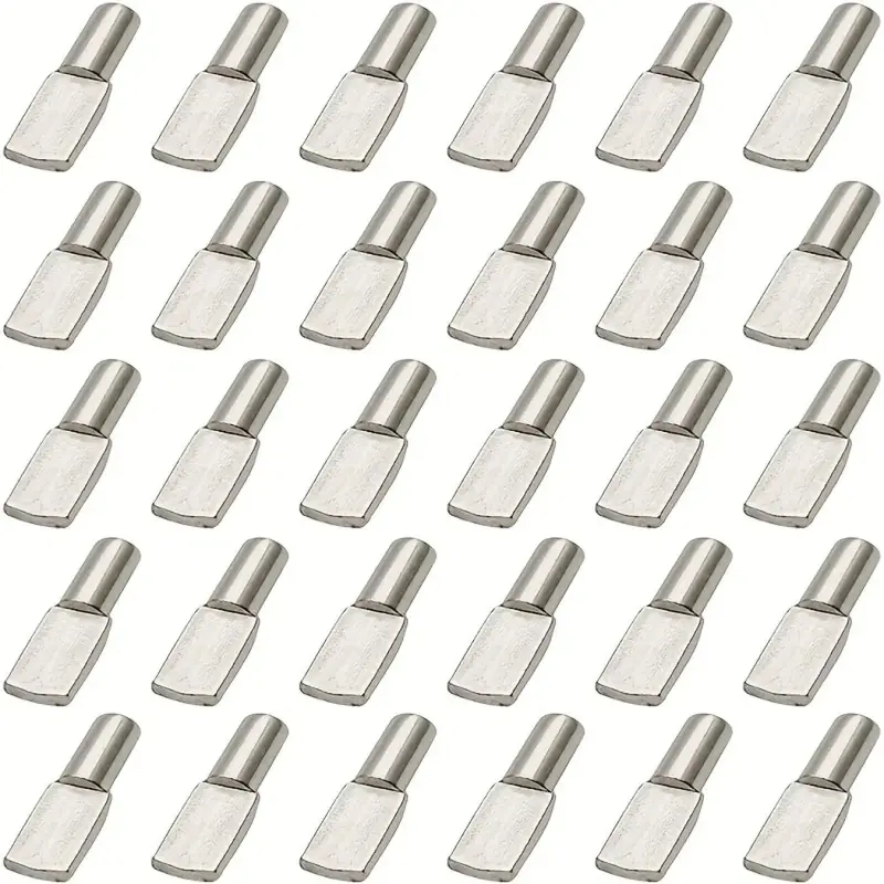 Shelf Pins Kit, 5mm Spoon Shaped Nickel Plated Shelf Support Nails, Furniture Shelf Support Partitions, Cabinet Shelf Support...