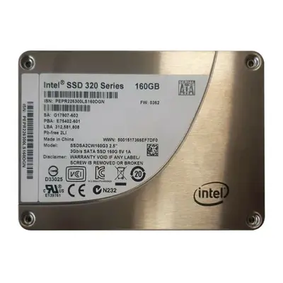 SSDSA2CW160G3B5 Intel 320 160GB Multi-Level Cell SATA 3Gb/s 2.5-Inch Solid State Drive