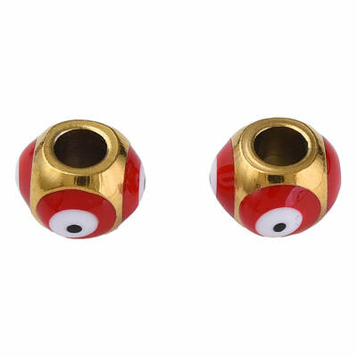 201 Stainless Steel Enamel Beads