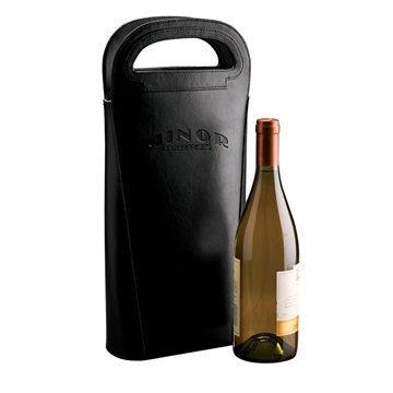 6 Promotional Gioia II Leather Double Wine Carrier - Insulated